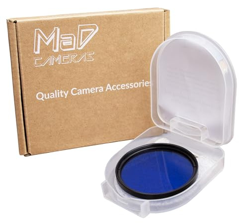 Mad Cameras Filtre D’Objectif Premium De Correction du Bleu 58 Mm | Réduit Les Reflets, Améliore Le Contraste Et Renforce L'Éclat Des Couleurs Pour Des Paysages Et Portraits Précis.