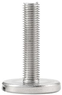 CHATROOM 1/2/5 Stück M3 M4 M5 M6 304 Edelstahl EIN-Wort-Schlitz Extra große Flachkopf-Schlitzschraube Flache Rundkopfschraube (Color : 12mm, Size : M5-2Pcs)