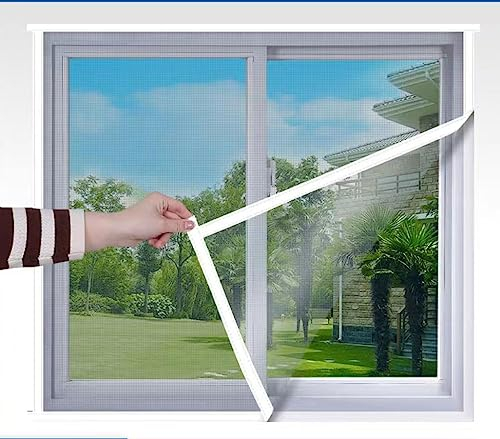 120x135cm,Insektenschutz Fliegengitter für Fenster - diverse Farben und Größen, Fliegengitter für Fenster, nahezu durchsichtig