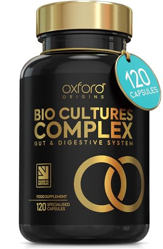 Advanced Probiotics for Gut Health | Made in The UK | Scientifically Formulated Pre & Probiotic Gut Health Supplements | Capsules with 5 Billion Bacterial Cultures, 100 Billion CFU/g | 120 Capsules