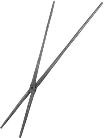 ETHZZLE Schmiedeeiserne Feuerzange Feuerholzgreifer Langlebig Rutschfest Ergonomisch Griff Geeignet Für Kamin Holzofen Grill Und Outdoor-feuerstelle Vielseitig Für Haushalt Und Garten Prak