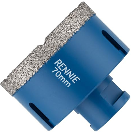 70mm Diamond Hole Saw Drill Bit With M14 Shank For Angle Grinders | For Porcelain Tiles Ceramic Slate Stone Granite Marble Glass. Diamond Core Holesaw / Hole Cutter M14 Thread For Angle Grinder
