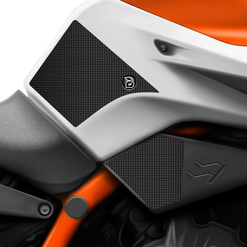 BLOQ motorrad Traktion Tank Griff Pads kompatibel mit KTM 890 DUKE R (2020-) Tacky Grip - Schwarz