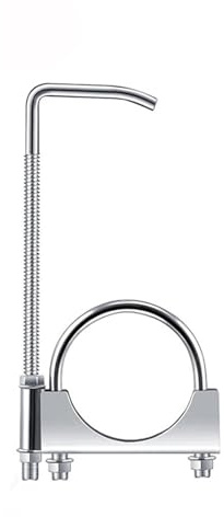 kesurpae Abrazadera de escape de 2,5/3 pulgadas con soporte de suspensión. Abrazadera de escape universal para tubos de coche y camión, 3 pulgadas