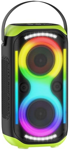 TYOTY Bluetooth Speaker 160W Loud Wireless Boombox Portable Big Powerful Deep Bass Sound TWS Large Outdoor Home Party Speakers with Subwoofer LED Lights