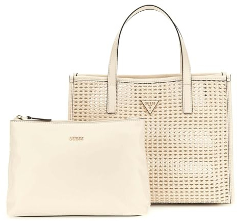 GUESS Handtasche Umhängetasche Brigitta 2 in 1 Tote Shell beige