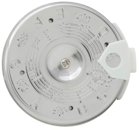 Mobestech Rundes 13-loch Stimmgerät mit 13 Tönen Mundgeblasenes Abs Eisen Material Einfache Tonhöhenanpassung für Musiker Silbernes Musikzubehör