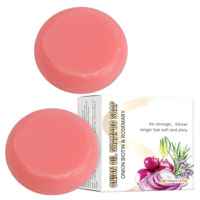 Onion Rosemary Solid Shampoo Bar - Onion Rosemary Hair Soap - Deep Cleansing & Hydrating, Savon pour cheveux contre les pellicules, shampoing naturel
