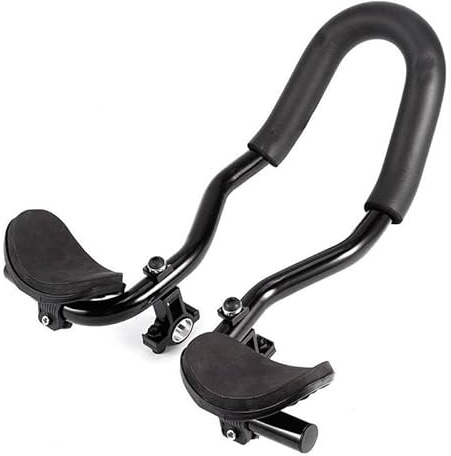 Vibsky Road Bike Aero Rest Handlebar, Aluminum Alloy Tri for Bars for Cycling, 40cm Length, 22.6-25.4mm Clamp Diameter, Black