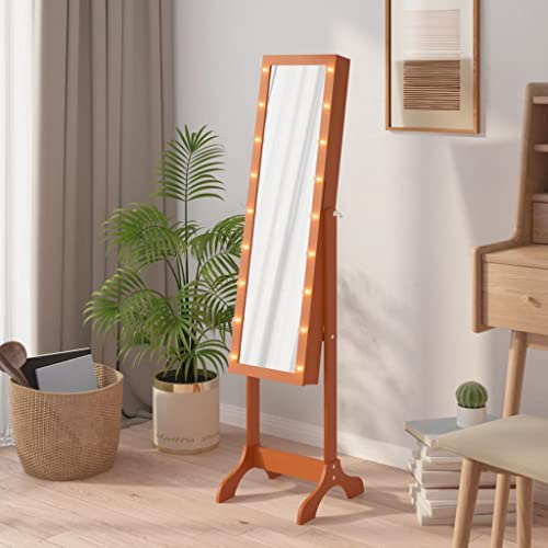 Generico Specchio Autoportante con LED 34x37x146 cm,Casa e Giardino,Arredo,Specchi-351768