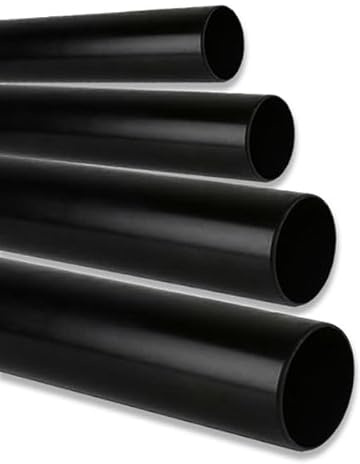 eco-filtration 25mm Black Solvent Weld PVC Pipe (1m) | Waste Specification | Durable PVC Pipe for Pond, Filtration & Drainage Systems