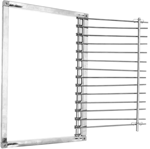 CALLARON Puerta de Entrada para Jaula de Pájaros en Acero Inoxidable Mecanismo Automático para Suministros y Jaulas de Palomas