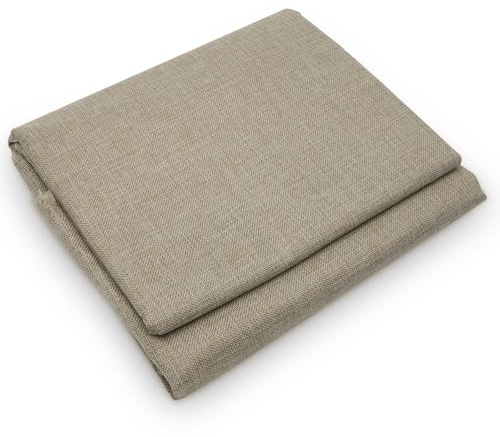LUPATDY Leinenstoff Meterware 250cm x 148cm, 235 (g/㎡) Leinen Polsterstoff, Stoff Strukturstoff für Möbelstoff Vorhangstoff Sofa Stuhl DIY Kissen Tischdecken, Kaffeefarben