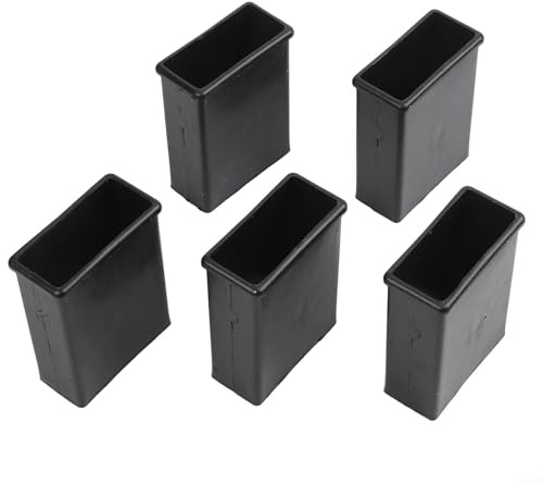 Juego de 5 convertidores de manga de tubo cuadrado, ideal para equipos de fitness, adapta tubos de 40 x 80 mm a 30 x 70 mm