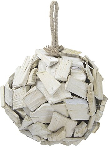 DECOLINE Dekokugel aus Holz Ø 25cm weiß