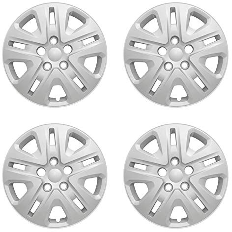 Set of 4 – 17 Hubcap Replica Replacement for 2014-2020 Dodge Caravan & 2013-2020 Dodge Journey | Silver Wheel Covers Under Lug Nut Retention | Fits 17 Inch Factory Steel Wheels | #8046B