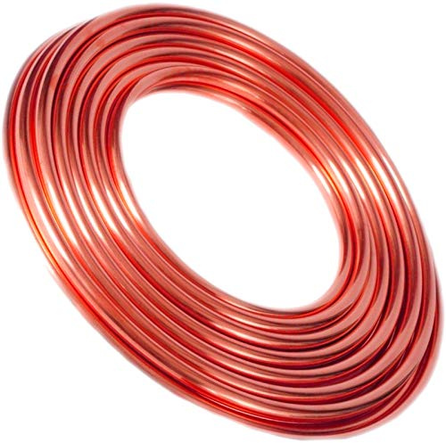 5 m Meter Kupferrohr Ringware weich mit Außendurchmesser 15 mm CU Kupfer Rohr für Trinkwasser