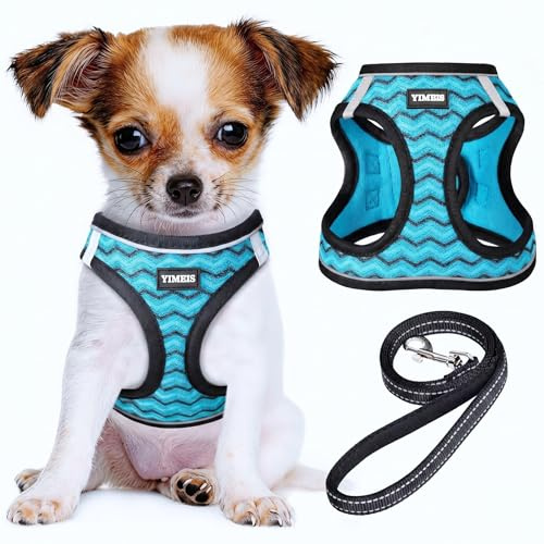 No Pull Dog Puppy Harness and Leash Set Reflective Mesh Vest X-Small