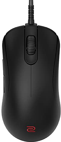 BenQ ZOWIE ZA13-C Symmetrical Gaming Mouse for Esports |Weight-Reduced | Paracord Cable & 24-step Scroll Wheel for More Personal Preference| Driverless | Matte Black Coating | Small Size