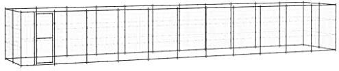 vidaXL Hundgård för utomhusbruk stål 26,62 m², hundhus, hundburar, inhägnad, hundbur, hundstaket, inhägnader, hundstaket, hundgård, hundgårdar