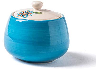 caihuashopping Pot de Sucre Sugar Bowl Creative Simple Cuisine Cafe Hôtel Céramique Sugar Bol avec Couvercle Café Saveur Storage Boquet est Un Bon Partenaire for Le café Bol à Sucre