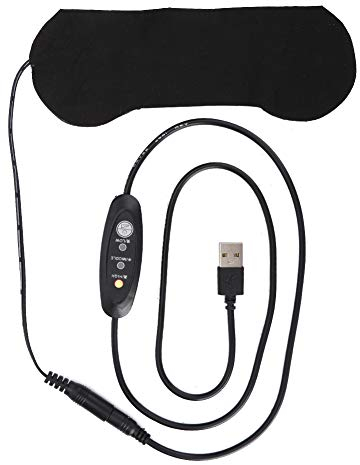 Masque Chauffant pour les Yeux, Coussin Chauffant électrique USB pour les Yeux Secs, Masque pour les Yeux à Compresse Chaude pour Dormir, Blépharite, Cernes et Yeux Gonflés