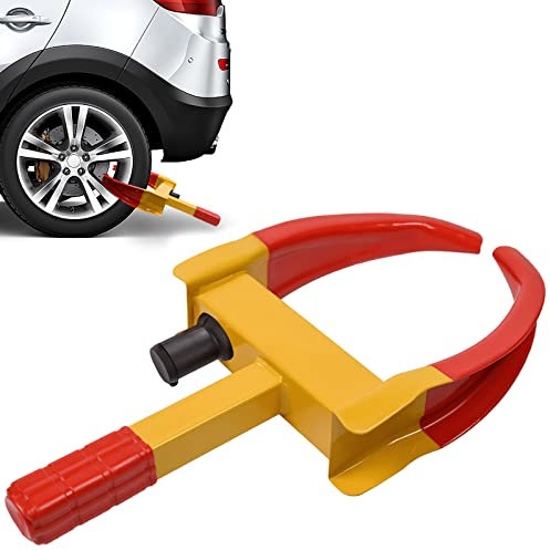 YARDIN Parkkralle Radkralle Wegfahrsperre Anhänger Universal Auto Diebstahlsicherung Wohnwagen Schließzylinder aus Reinem Kupfer inkl.2×Schlüssel