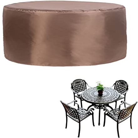 HUHJYUGE Outdoor Schutzhülle für Gartenmöbel 200x94cm, Gartentisch Rund Abdeckung Wasserdicht, Terrassenmöbel Abdeckung Schwerlast 420D Oxford Gewebe Reißfest UV-Beständiges