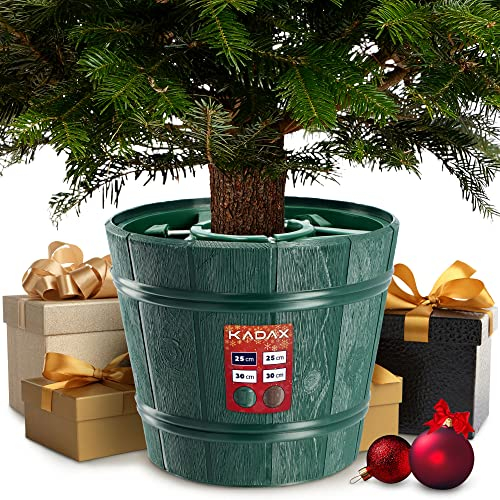 KADAX Supporto per Albero di Natale, in Plastica, Due Versioni a Colori, Altezza Fino a 240 cm/Verde