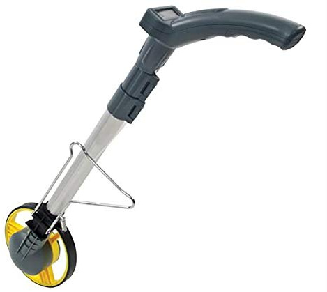 Miobo Digitales Messrad Rolltacho Messroller aus Aluminium & ABS-Kunststoff bis 10.000 m, ±0,5% Genauigkeit, mit Teleskop-Stange, beleuchteter LCD-Anzeige & Tasche