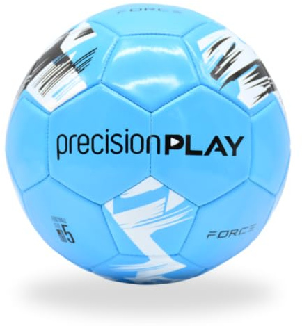 Precision Force, calcio da allenamento vivace e durevole, alta visibilità, design per tutte le stagioni, ideale per giardino e parco, taglia 3, blu fluo/bianco/nero