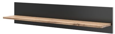 Vicco Wandregal Amber, hängendes Regal, Eiche Wotan, 100 x 20 cm wandhalterung