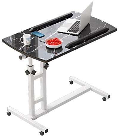 Scrivania da disegno, tavolo per laptop arrotolabile per divano Vassoio per la colazione Letto da scrivania portatile Altezza del supporto regolabile Carrello di presentazione con ruote Tavolo inclin