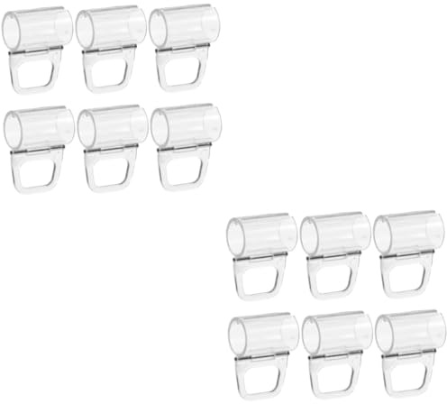 ABOOFAN 12 Stück Griff Fenster Schatten Clips Transparente Vorhang Clips Rollo Zug Clips Transparente Jalousien Vorhang Befestigungsclips Vorhang Haken Klemmen Horizontale Jalousien