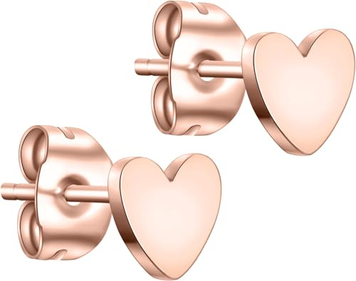 day.berlin Herz Ohrstecker 18k Rosegold vergoldet