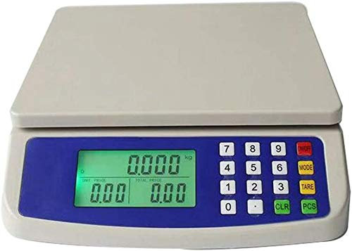 Balance électronique, Balance de Haute précision, Balance de Prix électronique, Balance Alimentaire en Acier Inoxydable, Écran LCD, Fonction d'épluchage, Supermarché de Viande, Pro,