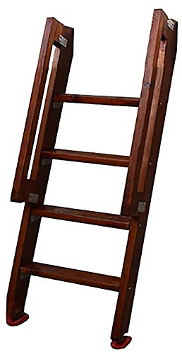 Bed Ladder Heavy Duty Non-Slip Bed Ladders, Bunk Room Bunk Bed Daughters Bed Brown Bunk Bed Ladder, Vintage 4/5 Step Wood Loft Bed Ladder (Size : 125 cm/49.2 inch)