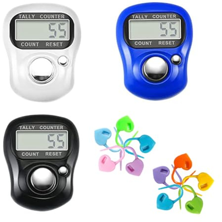 KARELLS Elektronische Fingerzähler, Fingerzähler, Tally Counter, Mechanischer Handzähler, Hand Tally Finger Counter