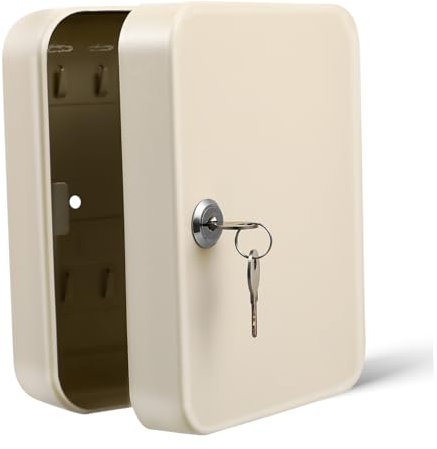 HOMSFOU Cassetta Per Chiavi Da Parete Con Serratura Organizer Chiavi Posizioni Scatola Di Sicurezza Custodia Per Armadietto