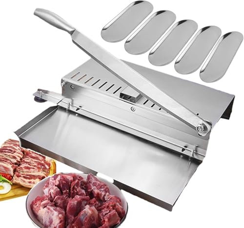 LLHTTDMBDFC Cortafiambres, Cortadora De Fiambre, Máquina cortadora de Carne Manual con Patas de Soporte Antideslizantes for un Uso fácil, cortadora de Huesos for Picar y Cortar