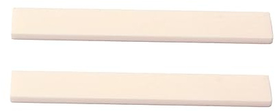2 Stück Gitarren Knochensattel Rohling aus Bone Gl617 Zubehör | 100x10x3mm, für Akustische und Handmade Gitarren, Part Accessoire 2stücke