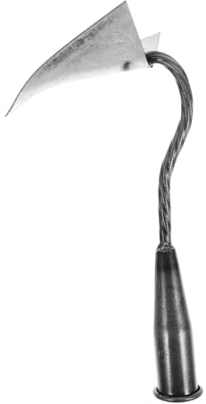 HANABASS Azada Triangular de Acero Inoxidable Herramienta de Mano para Jardinería y Deshierbe Punta Afilada para Aflojar Tierra y Hacer Surcos Huertos y Cultivos