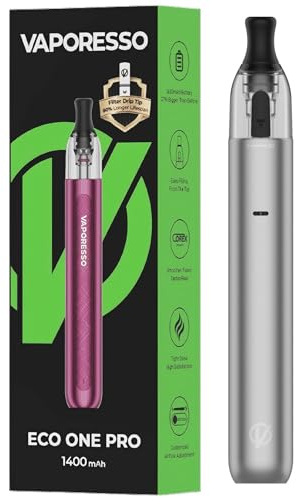 Vaporesso GTX One Pro Kit con batería integrada de 3000 mAh y atomizador XTank T de llenado superior de 3 ml. Compatible con bobinas GTX (0,6 Ω/1,2 Ω). Sin nicotina (Plata platino)