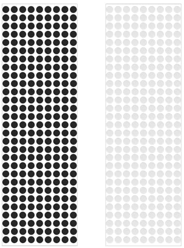 522 Pcs Mini Foam Felt Pads, Self Stick Pads Furniture Felt Pad Round 3/8 Inches Diameter Self Adhesive Cabinet Cushion Dots for Cabinet Doors Furniture Desks Floor Drawers Black/White