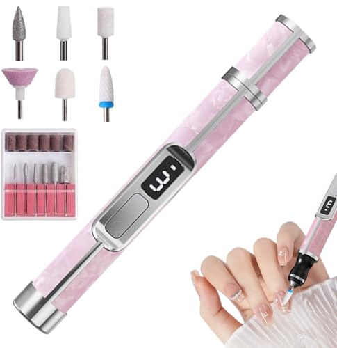 Elektrische Nagelfeile Set,Tragbarer 3-Geschwindigkeit Schleifer,Kompaktes Schleifgerät Für Maniküre Und Pediküre - Zum Schneiden Formen Und Pflegen Von Fingernägeln Zehennägeln Nagelhaut Für Mani