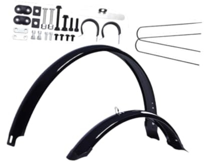 AMSLSIU Fahrrad Schutzblechset (vorne und hinten) – Robust, leicht, widerstandsfähig, mit Verstellbarer Metallhalterung, vollständige Abdeckung