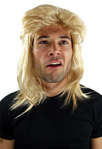 WIG ME UP - 20781-220 Perücke Fasching Proll Assi Blond Vokuhila NEU Wig