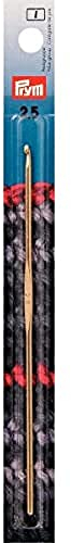 Prym Crochet Hooks for Wool Without. Handle alu Silver col 14 cm 2.50 mm, 2.5 mm