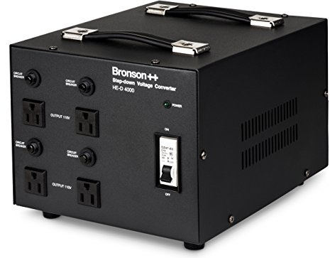 Bronson++ Convertidor de Voltaje HE-D 4000 - Salida 110/120 Voltios CA - Transformador de Núcleo Toroidal EEUU de 4000 Vatios - 110V 120V 4000W Bronson