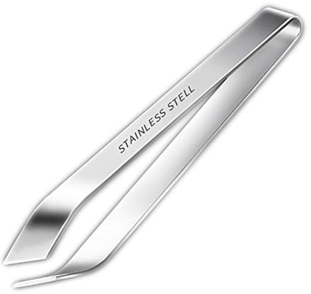 Professionelle Knochenzange für Fische,Pinzette Edelstahl,Schräge Pinzette,Fischpinzette,Grätenzange für Ente Huhn Schwein Haar,Küchenpinzette